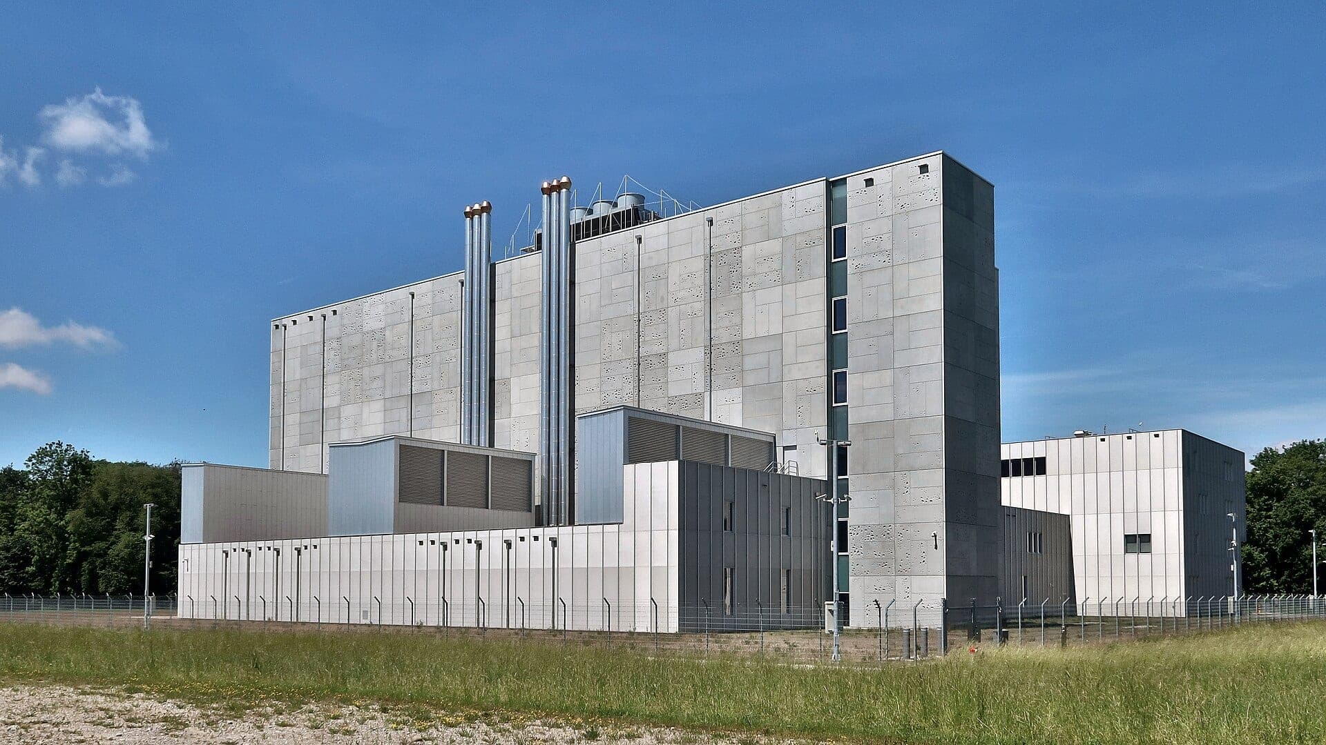 Exterior of a purpose-built data center facility